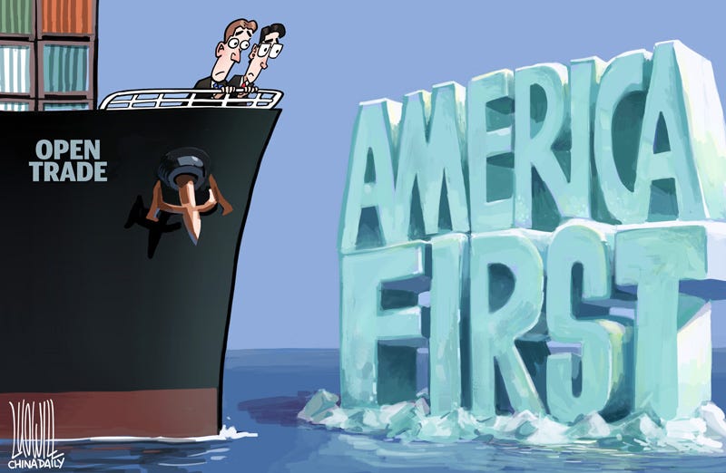 In America first, an opening